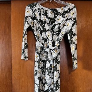LANDS END Floral Wrap Dress - long sleeves